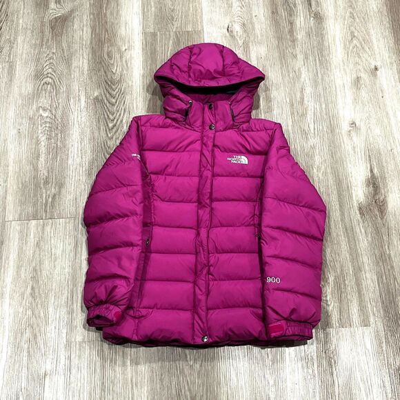 Rare Vintage Pink The North Face Summit Series Hooded 900 Puffer Jacket Size XS - Picture 1 of 5